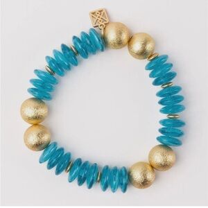 NWT Michelle McDowell James Bracelet in Ocean (turquoise & gold)